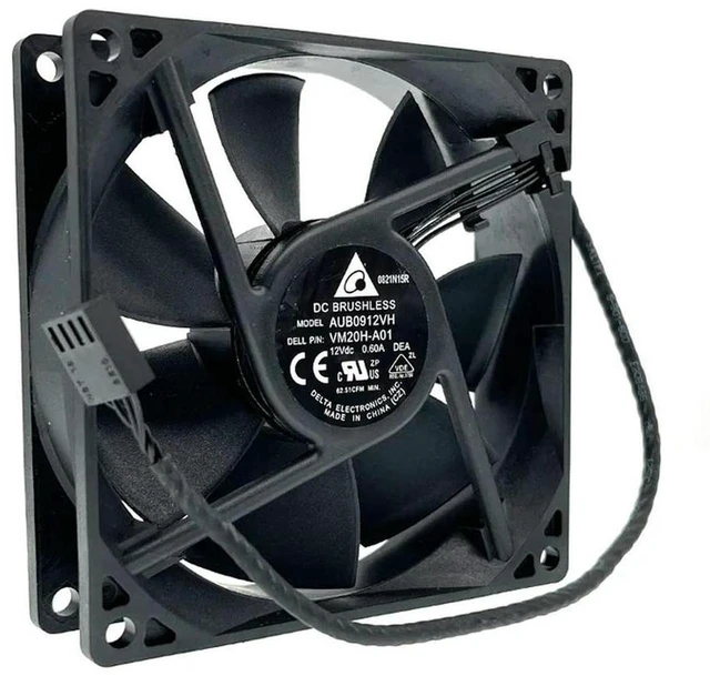 Main image of AJMRTC 9225 PWM Cooling Fan Replacement for Delta AFB0912VH / AUB0912VH, 90x90x25mm DC12V 0.60A 4-Pin PWM Fan for Computer CPU, Server, Inverter Cabinet Heat Dissipation