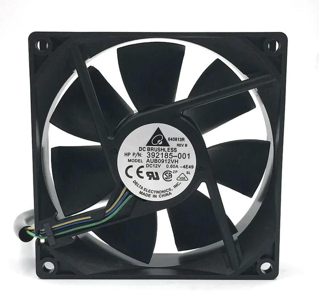 Alt view image 3 of 3 - AJMRTC 9225 PWM Cooling Fan Replacement for Delta AFB0912VH / AUB0912VH, 90x90x25mm DC12V 0.60A 4-Pin PWM Fan for Computer CPU, Server, Inverter Cabinet Heat Dissipation