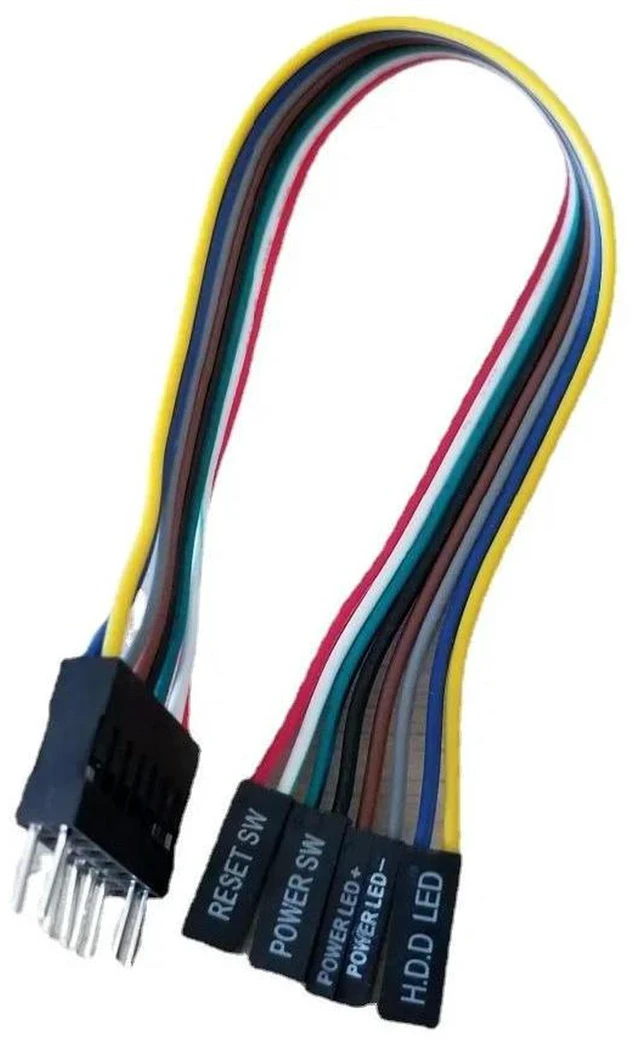 Main image of AJMRTC 8Pin Power Switch DuPont Adapter Cable, Compatible with Lenovo ATX Motherboard, PC Host Case Front Panel Wire 20cm, Power SW Reset SW HDD LED Front Panel Connector Cable for Desktop PC Chassis