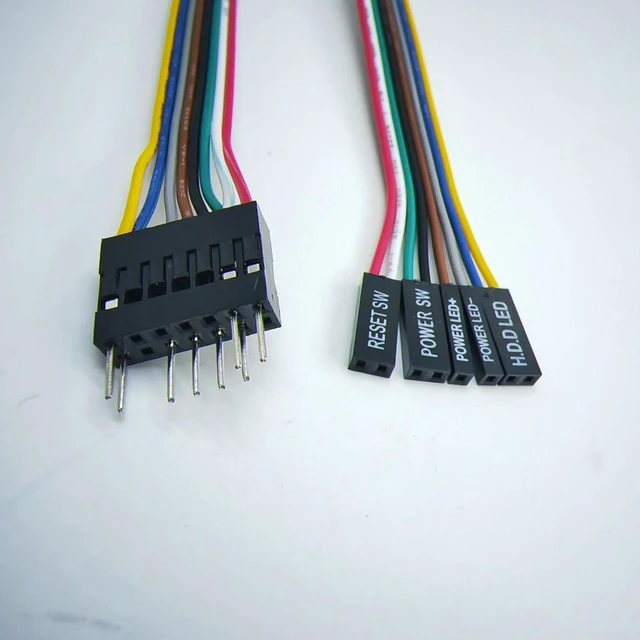 Alt view image 4 of 4 - AJMRTC 8Pin Power Switch DuPont Adapter Cable, Compatible with Lenovo ATX Motherboard, PC Host Case Front Panel Wire 20cm, Power SW Reset SW HDD LED Front Panel Connector Cable for Desktop PC Chassis