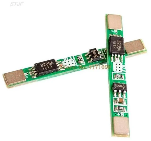 Alt view image 2 of 3 - AJMRTC 10Pcs 1S 3.7V 3A Li-ion BMS PCM Protection Board, Lithium Battery Charging Discharging Overcharge Over-discharge Overcurrent Short Circuit Protection Module for 18650 Lithium Ion Battery Pack