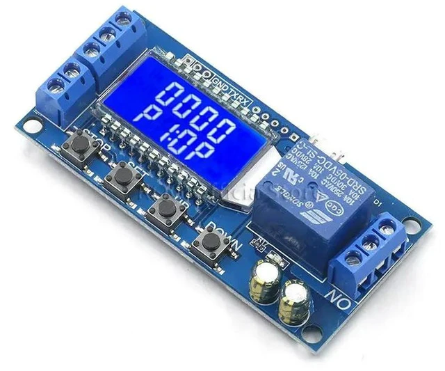 Alt view image 3 of 3 - AJMRTC XY-LJ02 Digital LCD Time Delay Relay Module, 6-30V Micro USB Powered Timer Switch Control Board, Trigger Cycle Timing Relay Module for Industrial Control, DIY Electronic Automation Projects