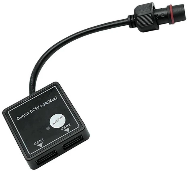 Main image of AJMRTC Dual USB Female to 2Pin Male Conversion Cable with Built-in 5V 3A Voltage Regulator, Step Down Power Adapter Wire for Solar Panel, Outdoor Lamp, Floodlight, Solar Light Power Supply Conversion