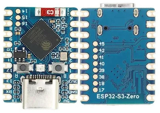 Main image of AJMRTC ESP32-S3-Zero Mini Development Board, Ultra Small ESP32 S3 Wireless MCU Board with 2.4GHz Wi-Fi & Bluetooth 5 LE, Type-C Interface, 4MB Flash 2MB PSRAM for IoT, AIoT and Electronic DIY Projects