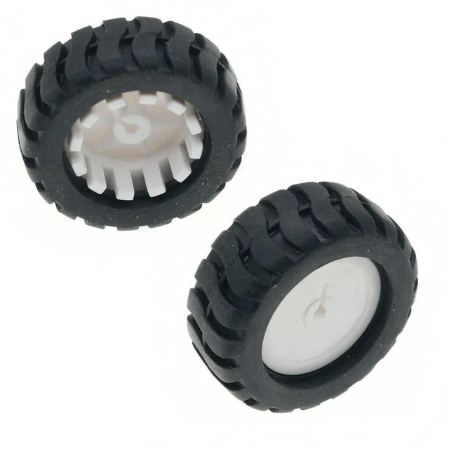 Main image of AJMRTC D-axis Rubber Tire Robot Wheel, 43mm Tracking Trolley Model Wheels with N20 Gear Motor, Anti-slip Rubber Wheel Assembly for DIY Smart Car, Line Follower Robot, RC Robot Chassis Project