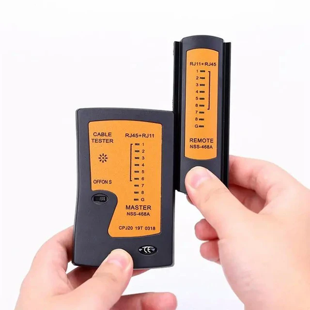 Alt view image 3 of 3 - AJMRTC RJ45 Network Cable Tester, LAN Wire Test Tool for RJ45 RJ11 RJ12 CAT5 UTP LAN Cable, Ethernet Cable Continuity Checker, Networking Repair Tool for Home and Office Network Wiring