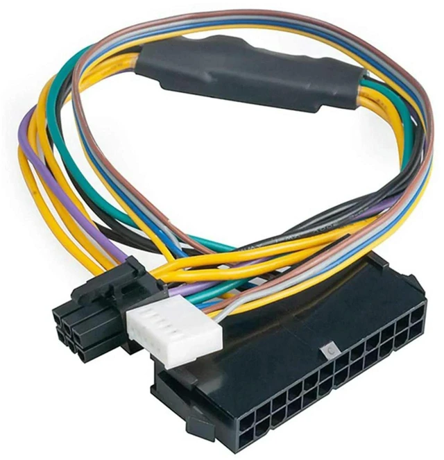 Main image of AJMRTC 2Pcs ATX 24Pin Female to 6Pin Male PCIe PSU Power Adapter Cable, Mainboard Power Supply Connector Cord for Elite 8100 8200 Desktop PC Power Conversion Upgrade