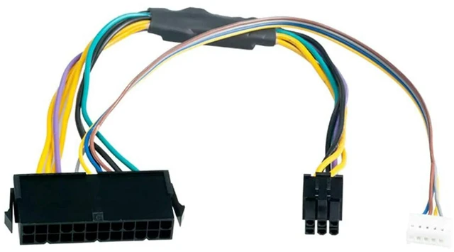 Alt view image 3 of 3 - AJMRTC 2Pcs ATX 24Pin Female to 6Pin Male PCIe PSU Power Adapter Cable, Mainboard Power Supply Connector Cord for Elite 8100 8200 Desktop PC Power Conversion Upgrade