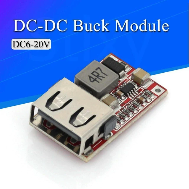 Main image of AJMRTC DC-DC Buck Step Down Converter, 6V-20V Input 12V/20V to 5V 3A Car USB Charger Module, Fixed 5V USB Output Voltage Regulator Power Supply Board for Dash Cam, Phone Charging, Automotive DIY Proje