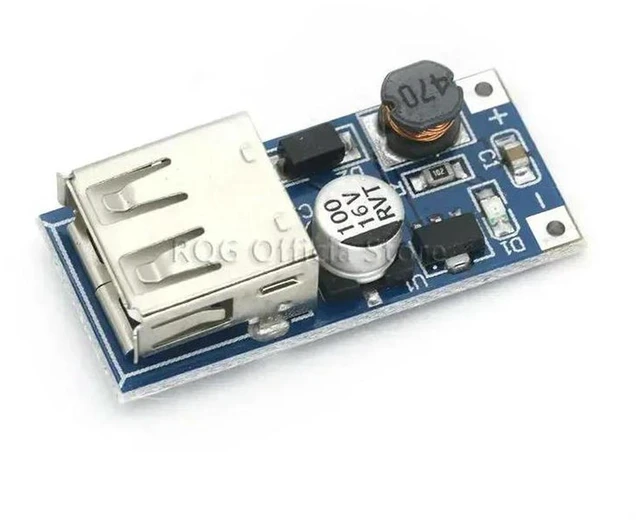 Main image of AJMRTC DC-DC Step Up Boost Converter Module, 0.9V-5V Input to 5V 600mA USB Output, Power Bank Charging Voltage Regulator Circuit Board for DIY Portable Power Projects, 1PCS