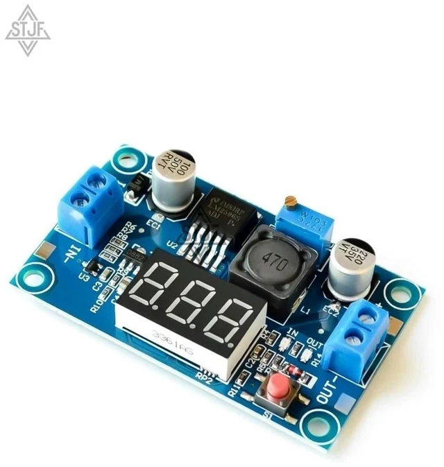 Alt view image 3 of 3 - AJMRTC LM2596 DC-DC Step Down Buck Converter, Adjustable Voltage Regulator with LED Voltmeter, DC 4.0V-40V Input to 1.3V-37V Output, Power Supply Adapter Board for DIY Electronics, 1PCS