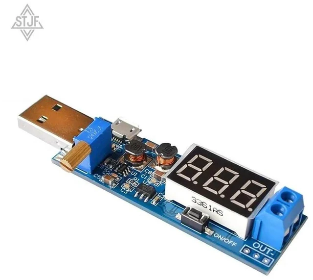 Main image of AJMRTC DC-DC Boost Buck Converter Module, USB Adjustable Step Up Step Down Power Supply, 5V USB Input to DC 1.2V-24V Output, 5V to 3.5V /12V Voltage Regulator Board for DIY Electronic Projects, 1PCS