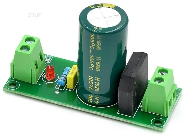 Alt view image 2 of 3 - AJMRTC 50V 4700uF Single Power Rectifier Filter Board, AC to DC 6A Power Supply Module, Power Amplifier Rectifier Filter Power Board for Audio Amp Circuit DIY Projects
