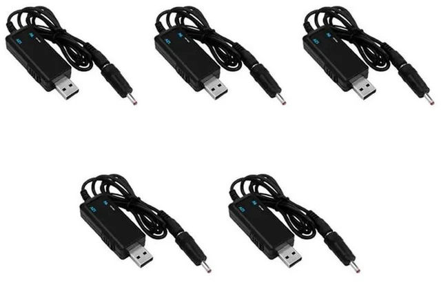 Alt view image 3 of 3 - AJMRTC 5 Pack USB Boost Converter Cable, DC 5V to 9V /12V Step-Up Power Converter with 3.5x1.35mm DC Barrel Connector, USB Input Voltage Booster Cord for Router, Camera, LED and Low Voltage Equipment