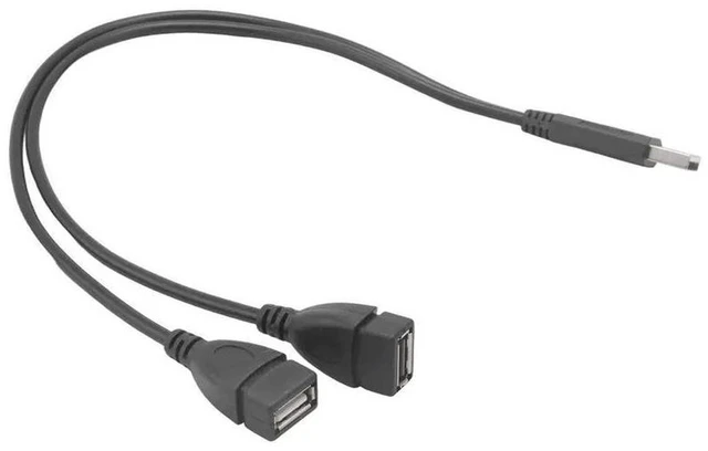 Alt view image 3 of 3 - AJMRTC USB 2.0 Y Splitter Cable, USB A Male to Dual USB A Female Extension Cord, 1 In 2 Out USB Power Splitter Adapter Cable for Charging, USB Fan, LED Light, Low Power USB Devices