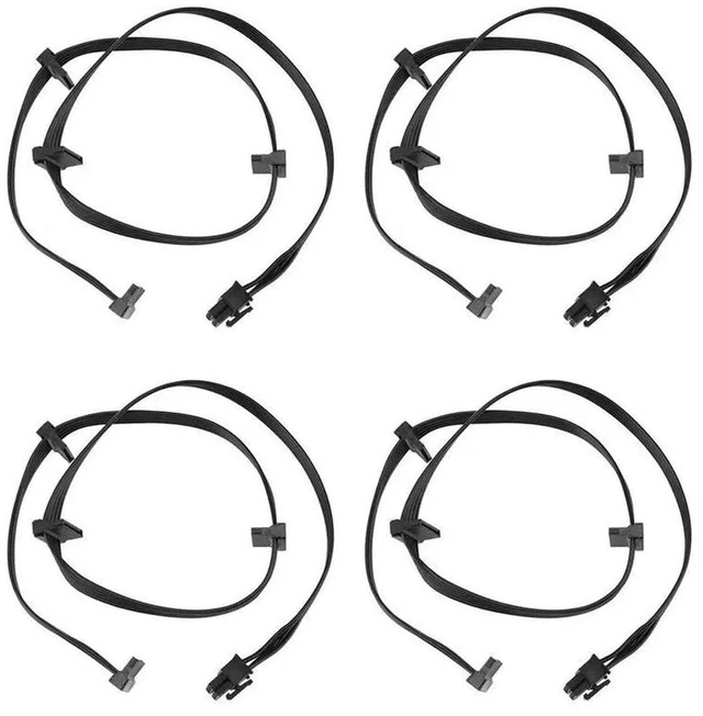 Main image of AJMRTC 4 Pack PCIe 6Pin Male to 4 SATA Power Supply Cable, Modular PSU Cable for Seasonic Focus+, MK3, FX, P Series 850PX 750PX 650PX 550PX, PCI 6 Pin to SATA Power Adapter Cord