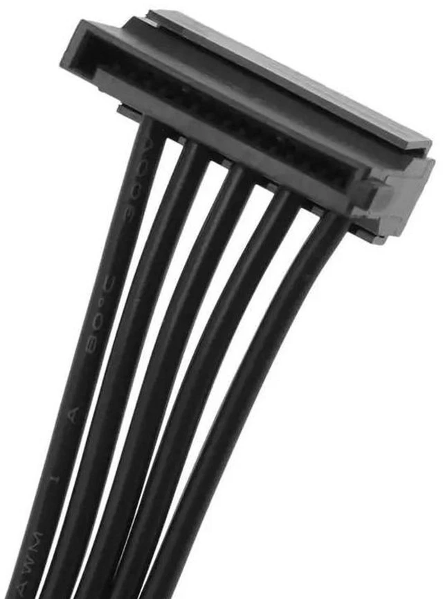 Alt view image 3 of 3 - AJMRTC 4 Pack PCIe 6Pin Male to 4 SATA Power Supply Cable, Modular PSU Cable for Seasonic Focus+, MK3, FX, P Series 850PX 750PX 650PX 550PX, PCI 6 Pin to SATA Power Adapter Cord