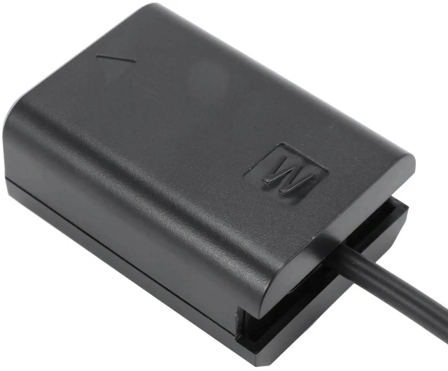 Alt view image 3 of 3 - AJMRTC 2X NP-FW50 Dummy Battery Pack Coupler Adapter with DC Male Coiled Power Cable, For Sony A7 II A6300 A6000 Camera Continuous Power Supply