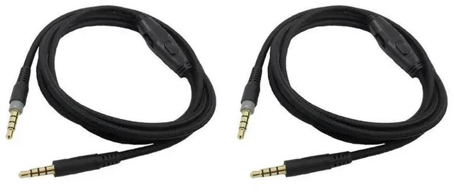 Main image of AJMRTC 2X Replacement Headphone Cable with Volume Control, For HyperX Cloud Alpha Cloud Core Flight Headset, Sound Adjustment Audio Cord for Gaming Headphone