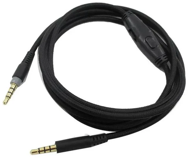 Alt view image 2 of 3 - AJMRTC 2X Replacement Headphone Cable with Volume Control, For HyperX Cloud Alpha Cloud Core Flight Headset, Sound Adjustment Audio Cord for Gaming Headphone