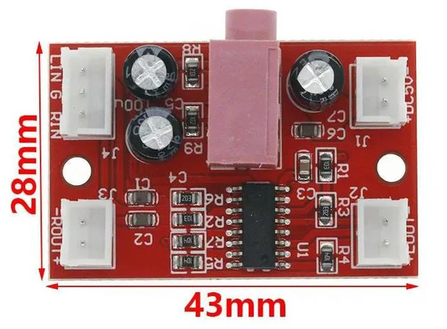 Alt view image 3 of 3 - AJMRTC LM4863 HIFI Mini Stereo Amplifier Board, DC5V 3W+3W Dual Channel Audio Power Amp Module, Fever Grade Speaker Amplifier Board with Charger Power Supply Circuit