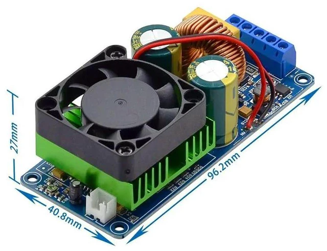 Alt view image 2 of 3 - AJMRTC IRS2092S 500W Mono Channel Class D Digital Power Amplifier Board, HiFi Audio Stage Power Amp Module, High Efficiency Subwoofer Speaker Amplifier Board for Home Audio DIY Sound System