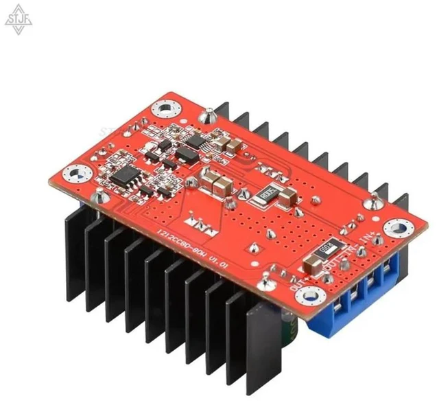 Alt view image 2 of 3 - AJMRTC 80W Automatic Buck Boost Stabilized Power Supply Module, DC 10-35V Input to DC 1-35V Adjustable Output, DC-DC Step Up Step Down Voltage Regulator Board for Car Charging, Industrial Power and DI