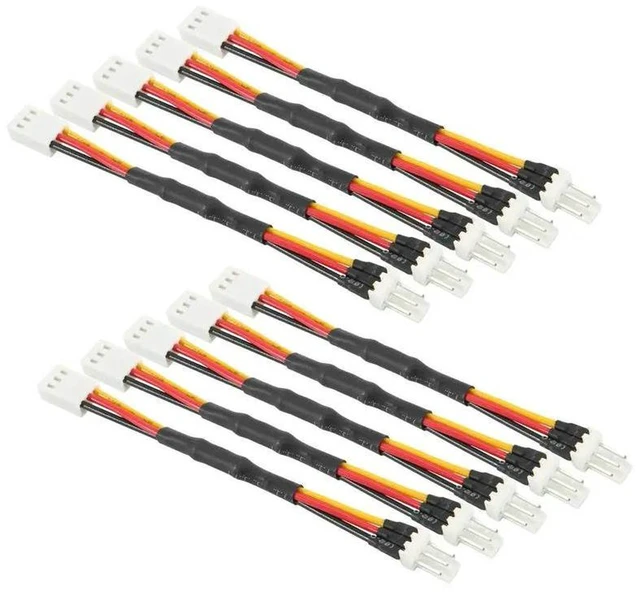Alt view image 3 of 3 - AJMRTC 10Pcs 3Pin PC Fan Noise Reduction Resistor Extension Cable, 3-Pin Male to Female Connector Wire, Reduce Fan Speed & Noise for Desktop Computer Case Cooling Fans