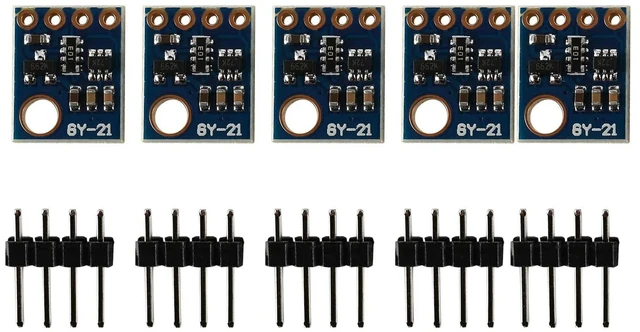 Alt view image 2 of 3 - AJMRTC 5Pcs Si7021 GY-21 Digital Humidity Temperature Sensor Module, HTU21 SHT21 Low Power CMOS IC Board, Replacement for SHT11 SHT15 for Environmental Monitoring & IoT Projects