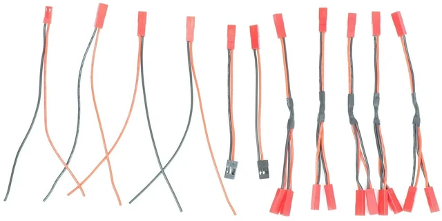 Alt view image 2 of 3 - AJMRTC 11PCS JST Plug Splitter Cable Set, JST Male Female Y Splitter & JST to JR Adapter Wire for Traxxas TRX-4 RC Car, Cooling Fan, ESC, Motor RC Model Accessories