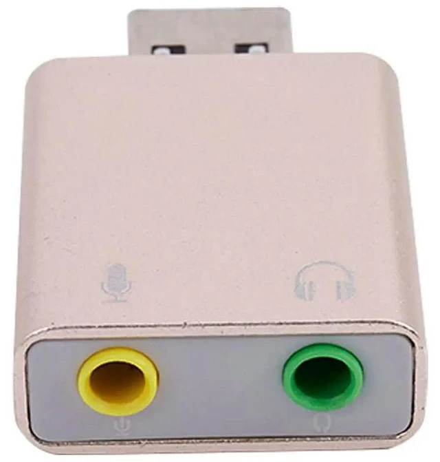 Alt view image 2 of 3 - AJMRTC 10Pcs External USB 7.1 Sound Card, USB to 3.5mm Jack Audio Adapter, Stereo Headphone Microphone Sound Card Converter for PC Laptop Desktop Computer