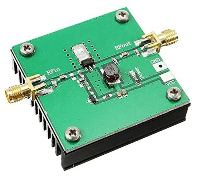 Alt view image 3 of 3 - AJMRTC 433MHz RF Power Amplifier Module, DC 5-7.2V 5W Broadband Low Noise RF Amp, 380-450MHz Signal Booster for Remote Control Transmitter