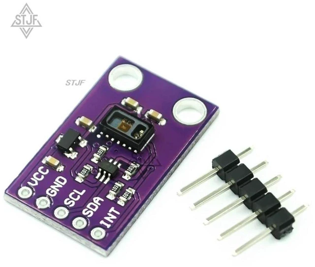 Main image of AJMRTC MAX30105 High Accuracy Optical Particle Sensor Module, I2C Interface Photodetector Board, 1.8V Power Supply for Smoke Particle Detection, Biosensing DIY Projects