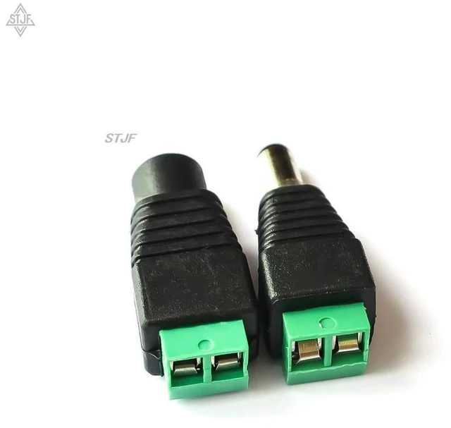 Alt view image 3 of 3 - AJMRTC 1 Pair 5.5x2.1mm DC Power Connector, Male Female 2.1mm x 5.5mm Barrel Jack Plug Adapter, Solderless Terminal Connector for CCTV Security Camera, LED Strip, Router Low Voltage Power Supply