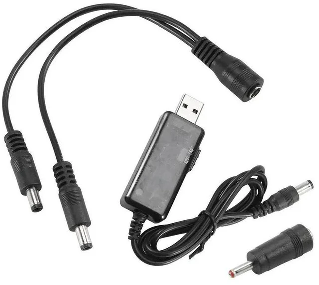 Alt view image 3 of 3 - AJMRTC USB Boost Cable, 5V to 9V/12V DC Step Up Voltage Converter Cord, 1A DC Power Regulator Transformer with ON/OFF Switch and LED Voltage Indicator for Portable DC Equipment
