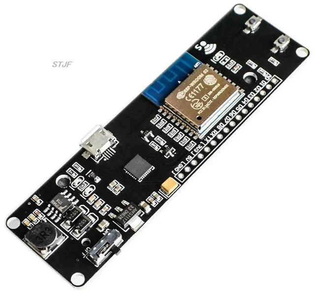 Alt view image 2 of 3 - AJMRTC ESP8266 Development Board, WeMos D1 ESP-Wroom-02 Mother Board, Mini NodeMCU Module with Charging Function, Support PWM I2C, WiFi Wireless Development Board for IoT Electronic DIY Projects