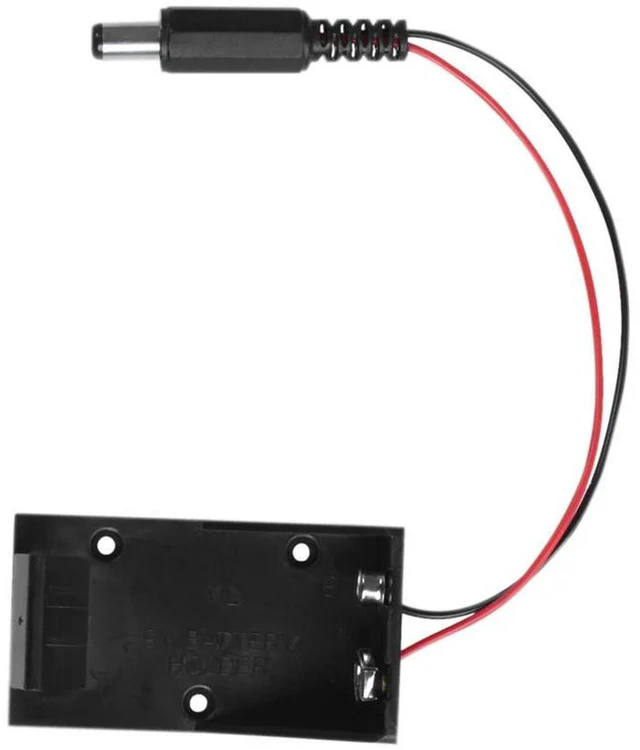 Alt view image 3 of 3 - AJMRTC 4Pcs 9V Battery Holder Box Case with 5.5x2.1mm DC Plug, 9 Volt Battery Storage Case for Breadboard Power Supply, Electronic Experiment, DIY Circuit Project