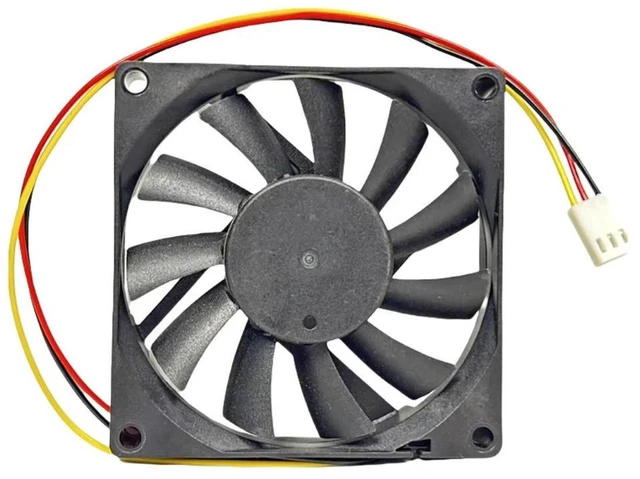 Alt view image 2 of 3 - AJMRTC Ultra-Thin 8015 Cooling Fan, 80x80x15mm 80mm Fan, DC 12V 0.37A 4300 RPM Dual Ball Bearing 3-Pin High Airflow Cooler for PC Case, CPU, Server, Power Supply Heat Dissipation