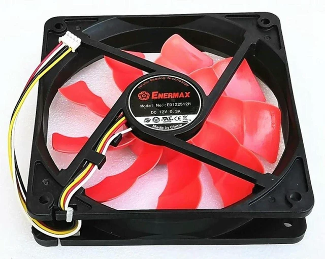 Main image of AJMRTC ED122512H 120mm 12025 Axial Cooling Fan, 12cm DC 12V 0.30A, 4-Wire PWM Speed Regulation Fan, Replacement Fan for PC Power Supply, Chassis & Industrial Heat Dissipation