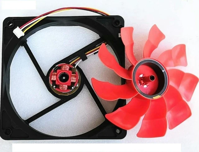 Alt view image 2 of 3 - AJMRTC ED122512H 120mm 12025 Axial Cooling Fan, 12cm DC 12V 0.30A, 4-Wire PWM Speed Regulation Fan, Replacement Fan for PC Power Supply, Chassis & Industrial Heat Dissipation
