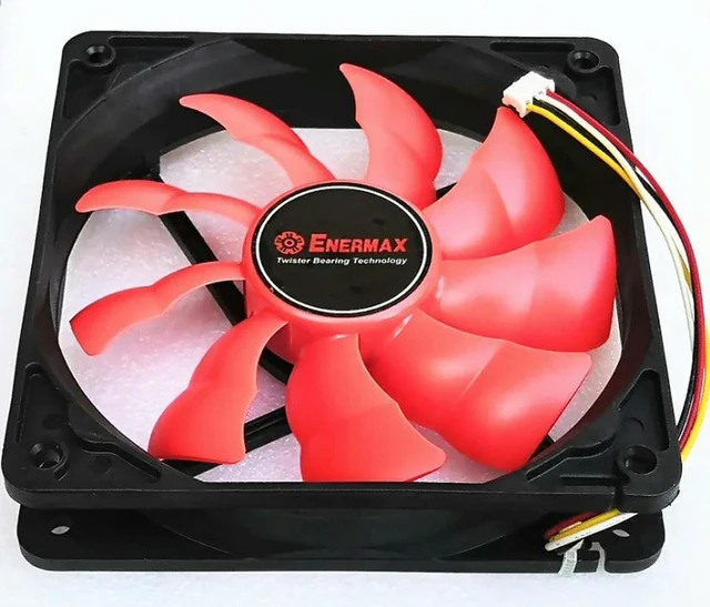 Alt view image 3 of 3 - AJMRTC ED122512H 120mm 12025 Axial Cooling Fan, 12cm DC 12V 0.30A, 4-Wire PWM Speed Regulation Fan, Replacement Fan for PC Power Supply, Chassis & Industrial Heat Dissipation