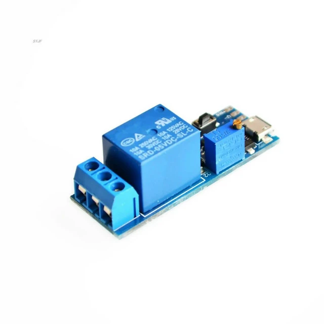 Alt view image 3 of 3 - AJMRTC Adjustable Delay Relay Timer Control Module, 5V-30V Micro USB Powered Trigger Delay Switch, Electronic Timing Relay Board for DIY Circuit Automation, Time Delay Trigger Control Projects