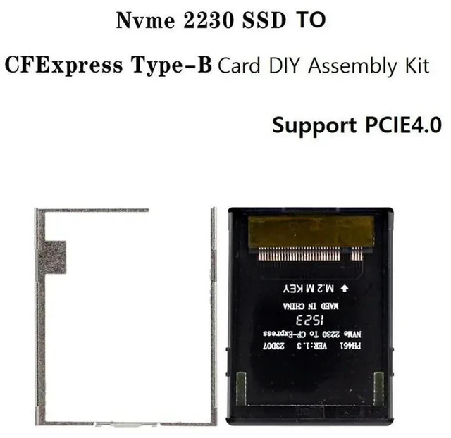 Alt view image 2 of 3 - AJMRTC NGFF M.2 M-Key NVMe 2230 SSD to CFexpress Type-B Adapter, CF-Express Type-B to 2230 NVMe M.2 SSD Converter Card, Compatible with Camera CFexpress Type-B Slot for 2230 NVMe SSD