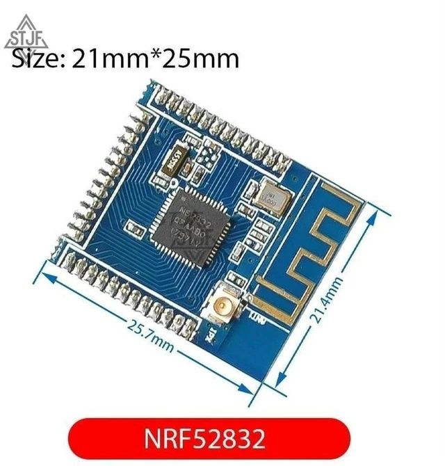 Alt view image 2 of 3 - AJMRTC NRF52832 BLE 4.2 Bluetooth Module, Low Power Wireless Transceiver with External Antenna, Multi-Protocol Support for IoT Sensor, Wearable Device and Embedded Development Projects