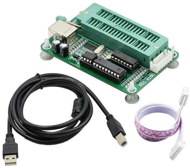 Main image of AJMRTC PIC K150 ICSP Programmer USB Automatic Microcontroller Programmer with USB ICSP Cable, Supports Microchip PIC10F PIC12F PIC16F PIC18F Chips, In-Circuit Serial Programming Development Tool