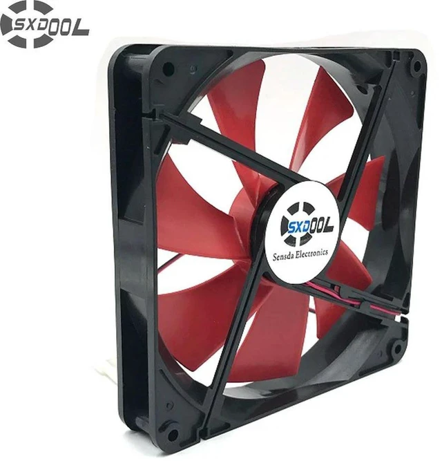 Main image of AJMRTC 140mm Silent PC Case Cooling Fan, 14cm 140X140X25mm DC 12V 4D Plug Computer Cooler, 1150RPM Low Noise Desktop Chassis Radiator Fan