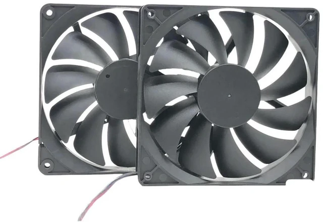 Alt view image 3 of 3 - AJMRTC HA13525H12F-Z 135x135x25mm DC Cooling Fan, 12V 0.5A High Airflow Silent Axial Fan for PC Case, Power Supply Replacement Cooler