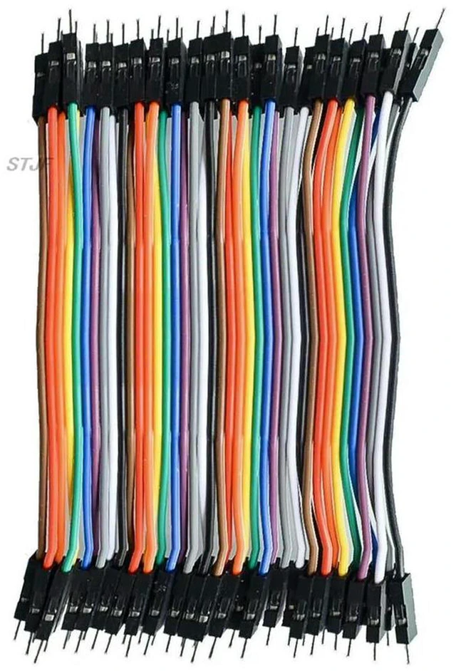 Main image of AJMRTC 1Lot 40Pcs 10cm 2.54mm 1Pin Male to Male Dupont Jumper Wires, 1P-1P Male to Male Breadboard Dupont Cables for Electronic Circuit Prototyping