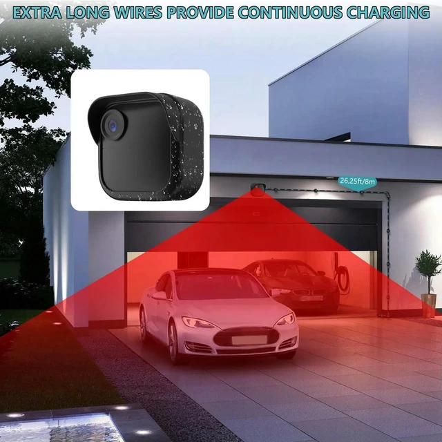 Alt view image 2 of 3 - AJMRTC Camera Extended Charging Cable & Monitoring Protective Cover for Blink Outdoor 4, Continuous Power Supply Cable with US Plug, Weatherproof Housing Shell for Blink Outdoor 4 Security Camera