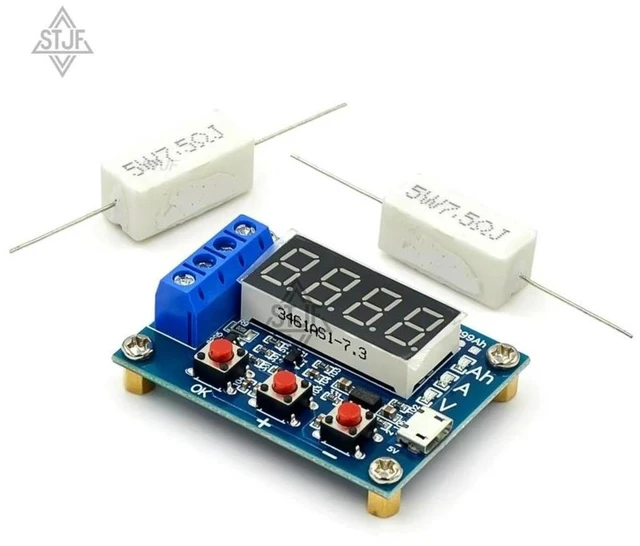 Main image of AJMRTC ZB2L3 Battery Capacity Tester, LED Digital Display Discharge Meter, Load Resistance Tester for Lithium Battery, Lead-Acid Battery, Power Bank, Battery Capacity Measurement & Discharge Testing